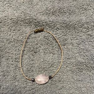 Elegant Rose Quartz String Bead Bracelet